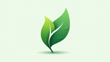 A company logo with a green leaf incorporated into the design, symbolizing environmental commitment