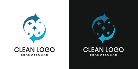 Cleaning logo icon design template