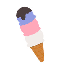 ice cream cone illustration pencil style 