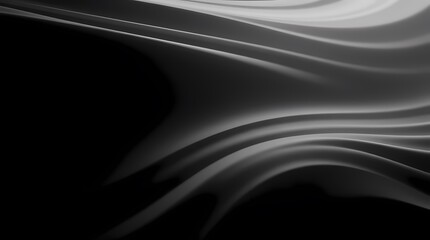 Abstract Gray Swirls: Monochromatic abstract image featuring flowing, dynamic gray swirls against a black background, creating a sense of movement and depth. 