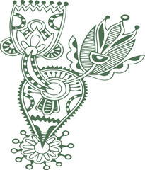 Beautiful flower art and mandala vector design