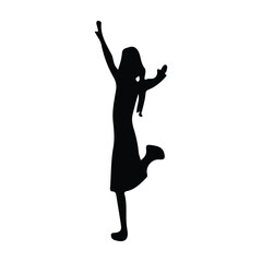 silhouette of person jumping