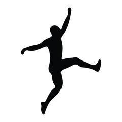 silhouette of person jumping