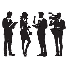 Passionate Journalist silhouette, driven by a love for the truth - Journalist illustration - Minimalist Journalist vector - Profession silhouette
