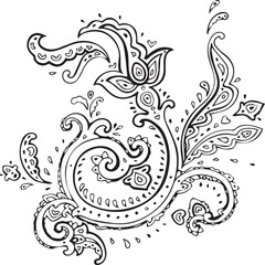 Beautiful flower art and mandala vector design