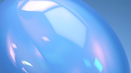 Dreamy Blue Egg: A close-up view of a glossy, pale blue egg reflecting light, creating an abstract and serene atmosphere.