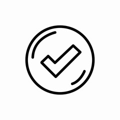 Verified approval check icon vector sign