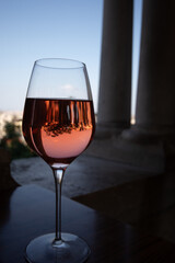 Wine in Fisherman's Bastion in Budapest