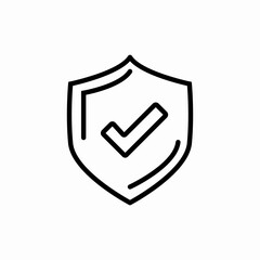 Security shield check icon vector sign