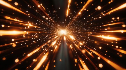 Fototapeta premium Abstract explosion of radiant light, representing energy flow and dynamics