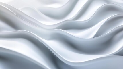 Smooth flowing white forms creating a dreamy abstract wave pattern