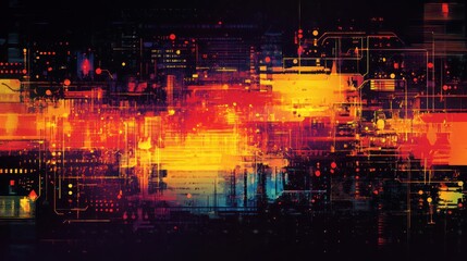 Obraz premium Abstract digital circuit board design