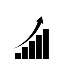 Finance graph icon with sharpness