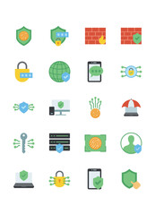 Set of Cyber security icons