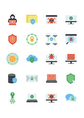 Set of Cyber security icons