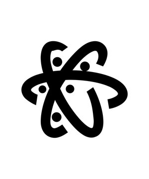 Atom icon filled