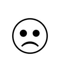 Fototapeta premium Sad emotion icon with sharpness