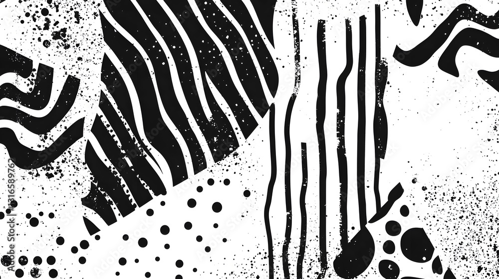 Aufkleber stunning abstract monochrome background featuring a dynamic composition of fluid organic shapes bold
