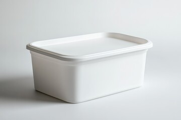 A polyethylene storage container with a smooth finish.
