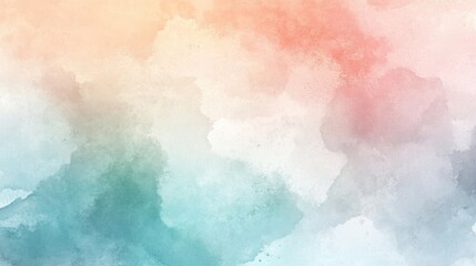 Obraz premium Soft watercolor abstract artwork with blends of various pastel colors