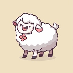 Obraz premium Cute sheep illustration (1)