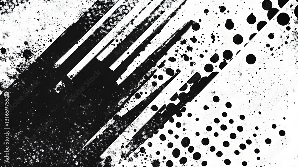 Poster vibrant abstract monochrome splash paint drip grunge background with fluid dynamic brush strokes and