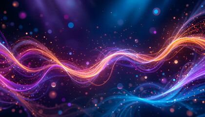 Abstract Wave of Light with Vibrant Colors