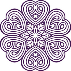 Beautiful flower art and mandala vector design