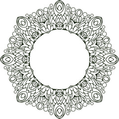Beautiful flower art and mandala vector design