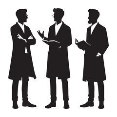 Expert Professor silhouette, a master in their academic field - Professor illustration - Minimalist Professor vector - Profession silhouette
