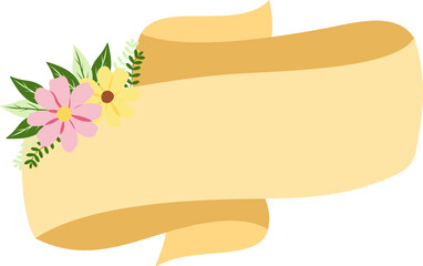 Flower Ribbon Banner