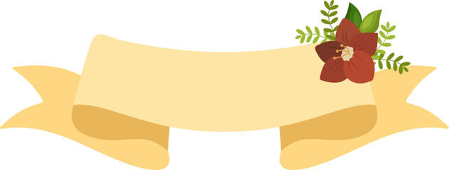 Flower Ribbon Banner