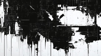 Obraz premium Abstract Cyberpunk Displacement Map for 3D Rendering with Random Distorted Glitch Background