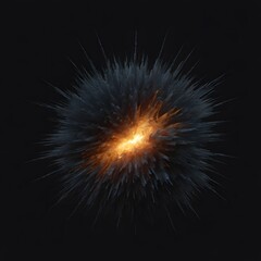 Obraz premium energy power explosion effect isolated on a black background