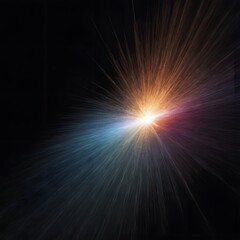 Obraz premium energy power explosion effect isolated on a black background