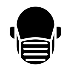 wear a mouth mask solid icon
