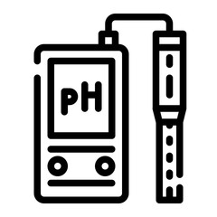 pH meter_2 cut line icon