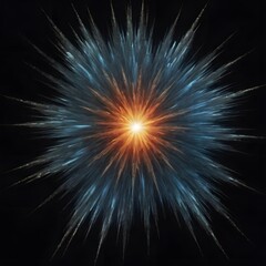 energy power explosion effect isolated on a black background
