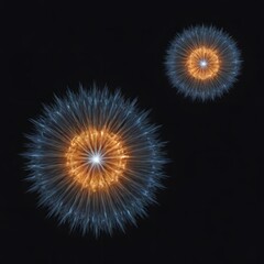 Fototapeta premium energy power explosion effect isolated on a black background