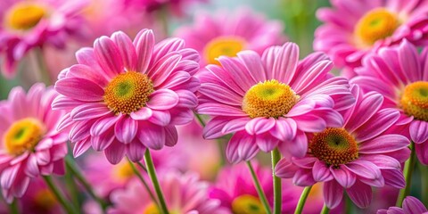 Obraz premium Delicate pink marguerite daisies bloom, creating a pretty bouquet, captured in exquisite photography.