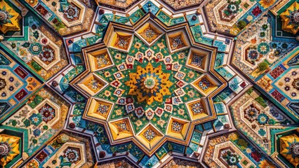 Aerial Drone Shot: Abstract Geometric Wallpaper Texture Design