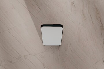 Mockup smartphone on marble floor. Hit by sunlight. Use as template for UX designs, websites, ads, and more