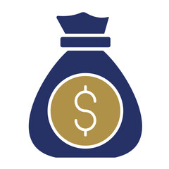 Money Bag  Icon Element For Design