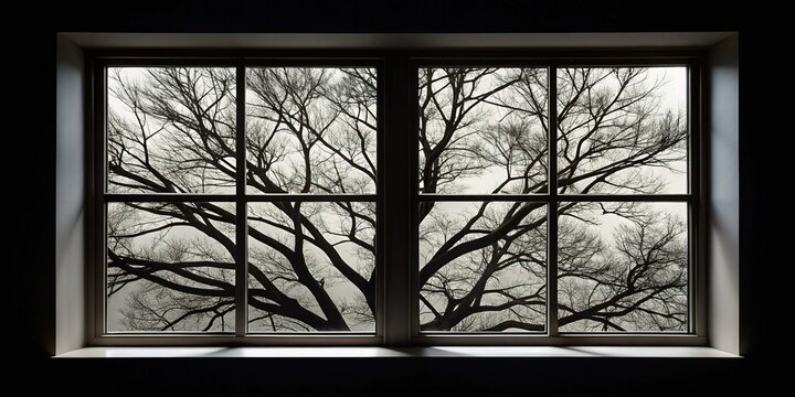 Dramatic Silhouette: Tree Branches & Window Gobo Lighting Effect