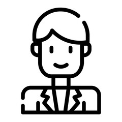 laboratory staff cut line icon