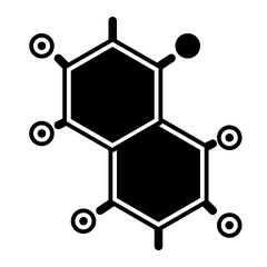 Fototapeta premium molecular structure glyph icon