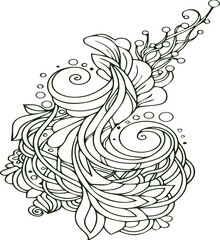 Beautiful flower art and mandala vector design