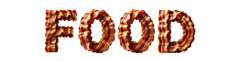 Fototapeta premium Creative food typography concept: The word 