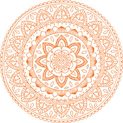 Beautiful flower art and mandala vector design