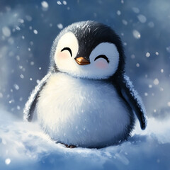 Naklejka premium A cutie penguin